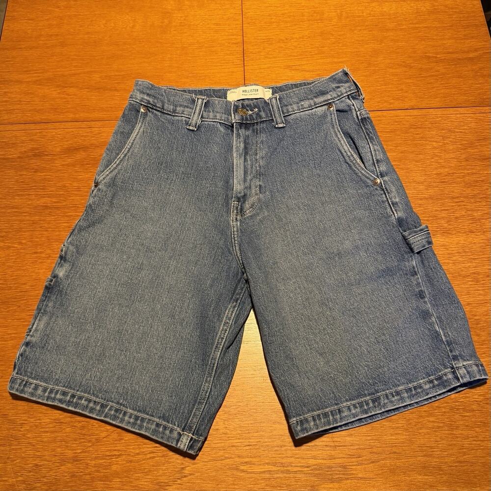 Hollister Baggy Jean Shorts Blue Carpenter Men’s Size 29 10” Inseam